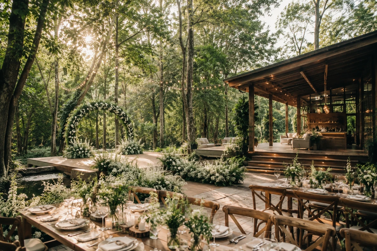 สถานที่แต่งงานใกล้กรุงเทพกลางธรรมชาติ บรรยากาศอบอุ่น